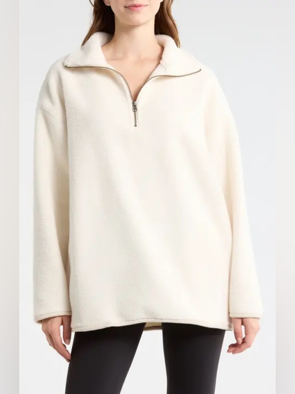NWT Free People Coco Faux Sherpa Pullover SMALL